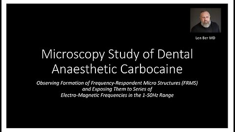 Formation of Frequency-Respondent Micro Structures in Dental Anaesthetic Carbocaine