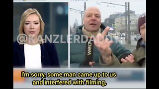 Russian Man Interrupts German Propagandist On Moscow Streets: FU Germany! Americans FU!