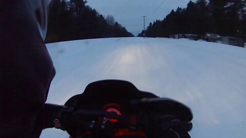 Snowmobile Trail Riding (Gaylord Michigan) Part 12