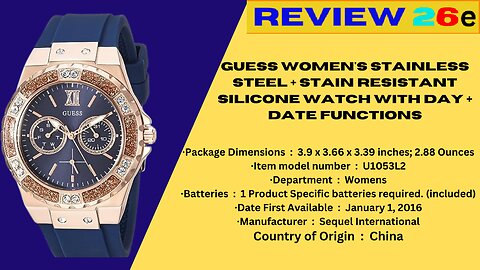 Best GUESS Women's Stainless Steel + Stain Resistant Silicone Watch Review 2023