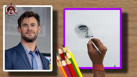 Actor Chris Hemsworth Drawing 💥❤️💥