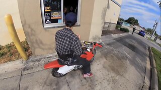 McDonald’s drive through on pitbike