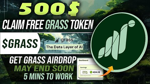You Need 30 Seconds and $0 To Farm This Altcoin Airdrop! (GetGrass)