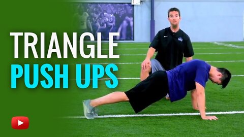 Strength Training Tips - Triangle Push Ups - Coach Alex Fotioo and Kenton Lee