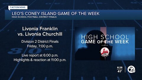 Livonia Franklin vs. Livonia Churchill to be Leo's Coney Island Game of the Week