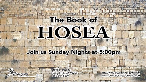 Sunday Evening Service - Hosea 3
