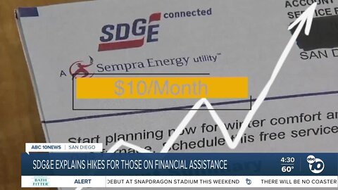 SDG&E explains hikes for those on financial assistance