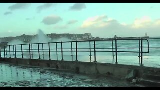 Cornwall UK the water hits the shore hard#shorts #how #viral #beautiful #hit #nature #weather
