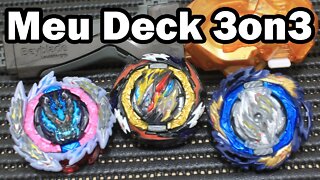 MEU DECK 3on3 DYNAMITE BATTLE | Beyblade Burst DB Competitivo | Analisando meu Deck 3on3