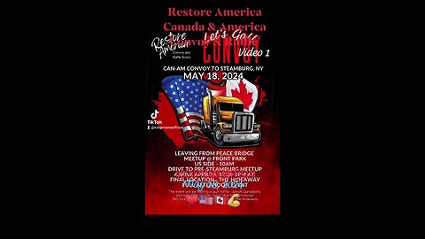 Restore America Convoy and Raffle Event North American Freedom Coalition Canada USA Peace Bridge