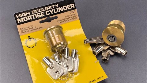 [1150] Taylor “High Security” Tubular Mortise Cylinder Picked