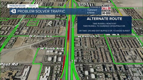 Police activity reported on western beltway of I-215, near Sunset Rd.