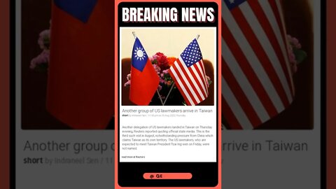 Latest Headlines: American lawmakers visit Taiwan amid rising tensions with China #shorts #news