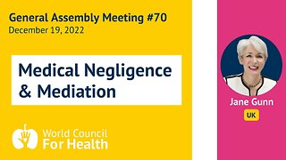 Jane Gunn: Medical Negligence and the Principles of Mediation