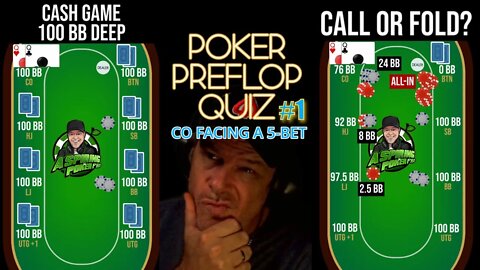 POKER PREFLOP QUIZ FACING A 5-BET #1