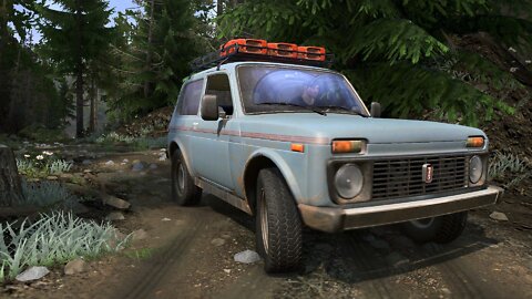 Mudrunner: NEW Mod!! Lada Niva 4x4 - Dark Forest Map