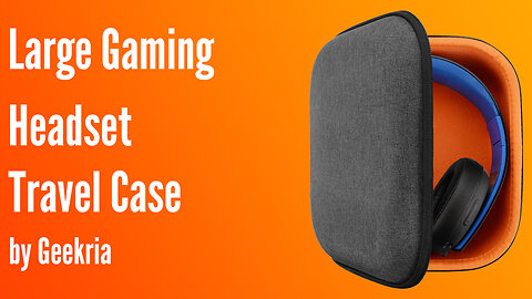 Large Gaming Over-Ear Headphones Travel Case, Hard Shell Headset Carrying Case | Geekria