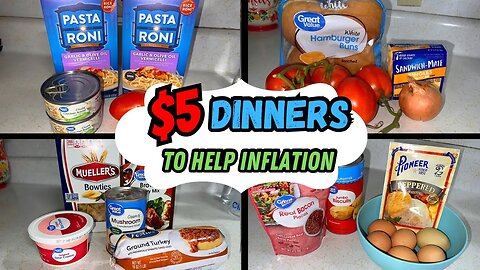 *NEW* EASY & QUICK $5 Meals To Help With Inflation || Budget Friendly Family Meals