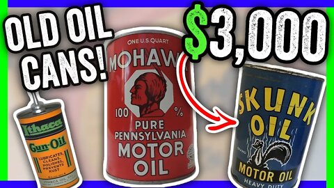 10 VINTAGE OIL CANS WORTH MONEY - RARE ITEMS YOU MAY HAVE IN YOUR GARAGE!!