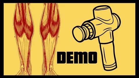 Demonstration how to use a massage gun on the calf muscle | Demo massage guns for the calves Soleus