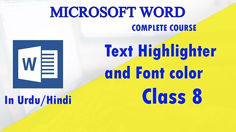 Microsoft Word tutorials Text highlighter and font color Interesting Facts - class 8|Technical Buddy