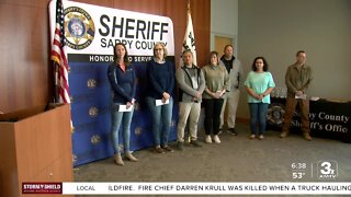 Sarpy County Sheriff's Office presents donations to area nonprofits