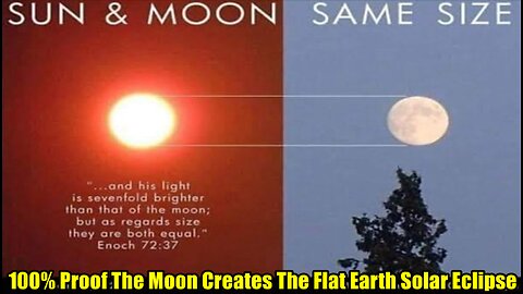 100% Proof The Moon Creates The Flat Earth Solar Eclipse