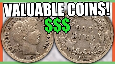 $63,000 DIME WORTH MONEY - RARE BARBER DIMES TO LOOK FOR!!