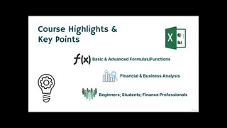 FREE FULL COURSE Learn MS Excel and Data Analysis