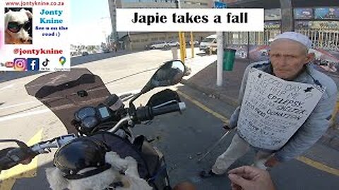 Japie takes a fall #timeofneed