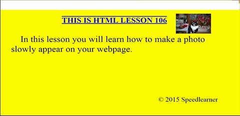 HTML Lesson 106