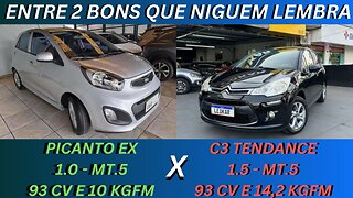 ENTRE 2 CARROS - KIA PECANTO X CITROËN C3 - BONS, COMPLETOS E DIFERENTES