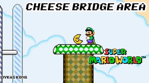 Cheese Bridge Area | Secret Exit, All Dragon Coins & Moon | Super Mario World