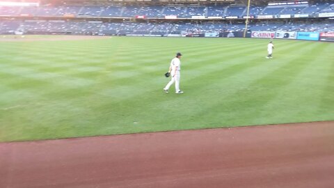 Gerrit Cole Warming Up LAA @ NYY 8/16