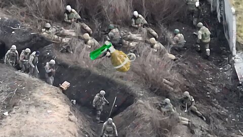 Horrible Backlash! Ukrainian drones drop grenades blows up 720 Russian Soldier hiding in Trenches