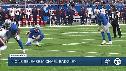 Lions release kicker Michael Badgley