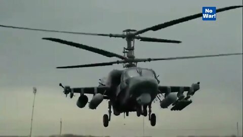 Russian Ka52 attack helicopter engaging targets!