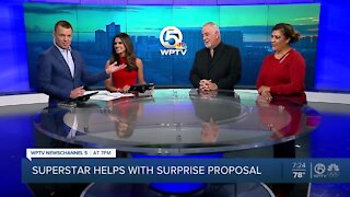 LOCAL COUPLE'S SUPERSTAR PROPOSAL