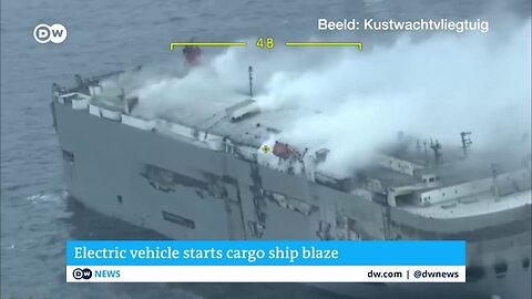 Cargo Ship Carrying 3000 Cars Set Ablaze Due To Electric Car Fire