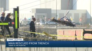 Man Rescued from Trench