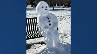 City Park snowman has legs!