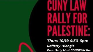 The @CUNYLaw Rally for #palestine at the Rafferty Triangle LIC Queens 10/19/23