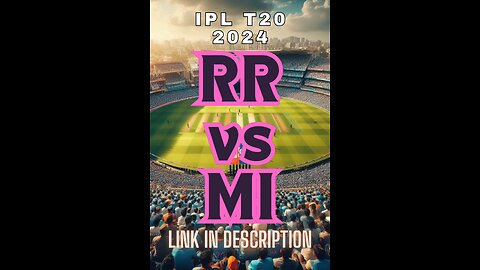 RR vs MI IPLT20 2024 M38, LIVE STREAMING NOW