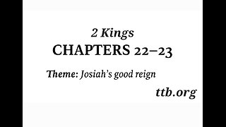 2 Kings Chapter 22-23 (Bible Study)