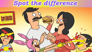 Find(spot)#2 differences/ The Bob's Burgers Movie2022 /Brain games and puzzles welcome and try