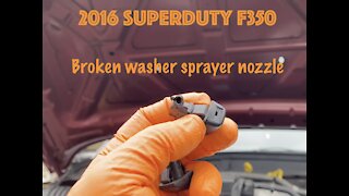 How to replace Washer Sprayer Nozzle on a 2016 Super Duty