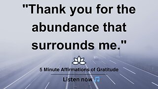 🙏🏼5 Minute Daily Affirmations of Gratitude. 5 Minute Affirmations. Affirmations of Gratitude
