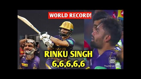 IPL 2023 : Rinku Singh 5 Sixes In Last Over