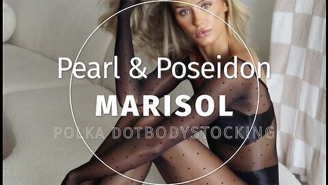 Pearl & Poseidon Marisol - Shiny Full Polka Dot Bodystocking In Open & Sheer Toe