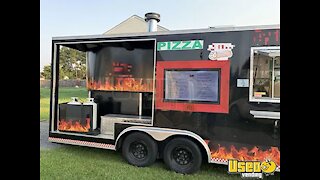 2016 - 28' Propane & Wood-Fired Brick Oven Pizza Trailer with Porch for Sale in South Carolina